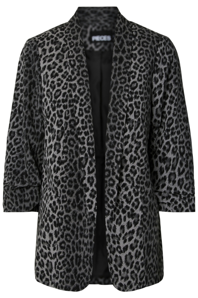 PCBOSELLA 3/4 PRINTED BLAZER NOOS B 17126850 GREY/LEO